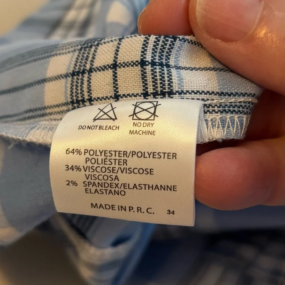 Brandy Melville | Plaid‎ Mini Skirt Baby Blue
